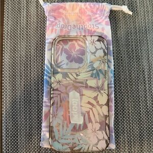 iPhone 16 pro Loopy Case Tropical Floral Phone Case - Clear and Multicolor